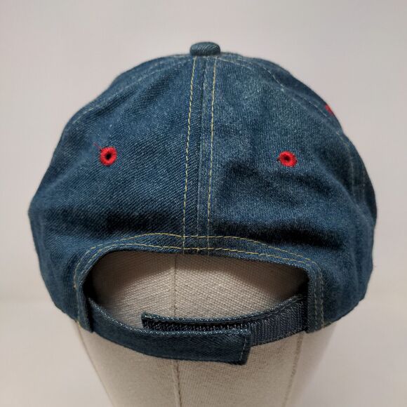 Disney Boy's Strapback Hat Blue Size OS Embroidered Mickey Mouse Logo Denim - Picture 5 of 9